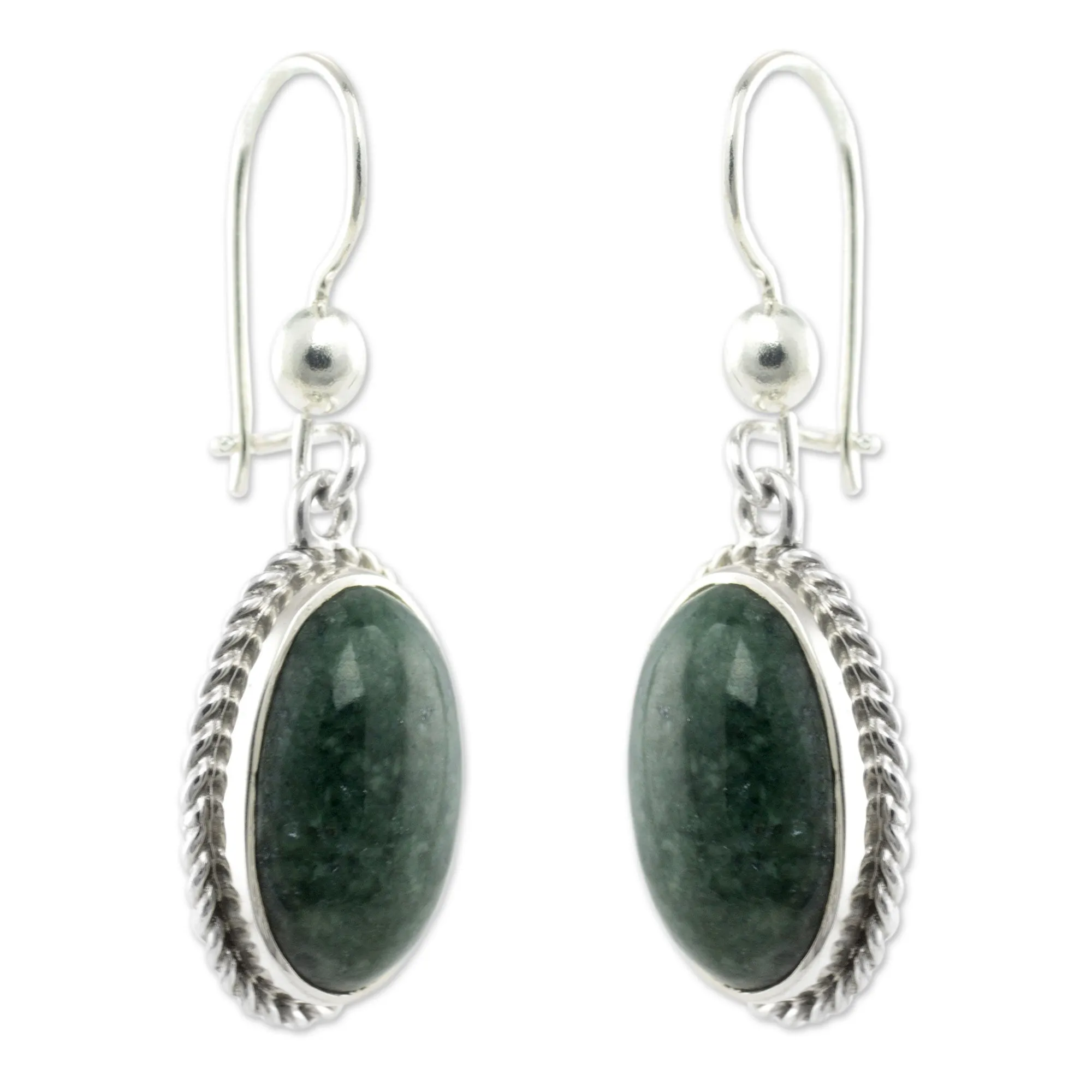 Eternal Love Silver & Jade Earrings