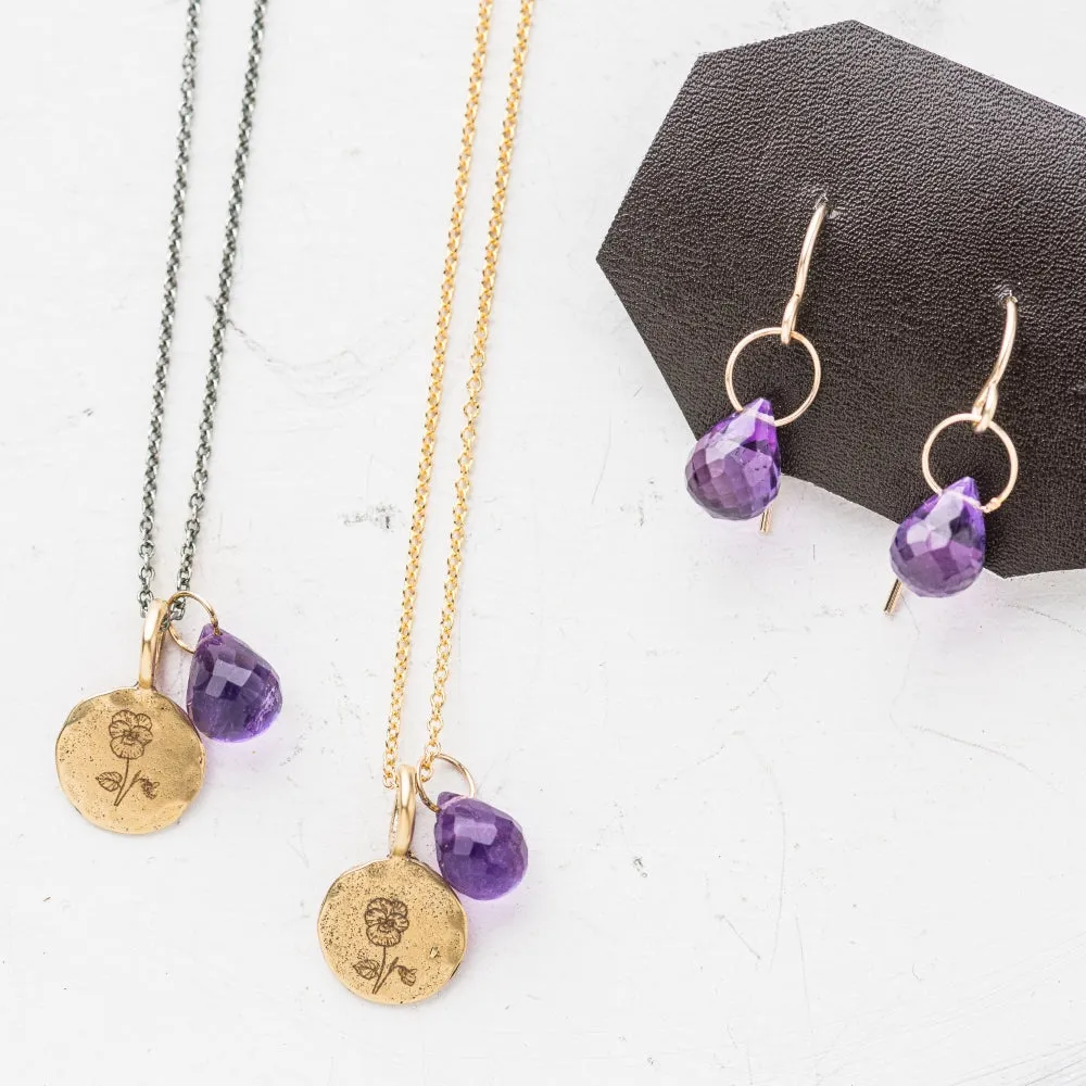 February Birth Flower Necklace: Primrose