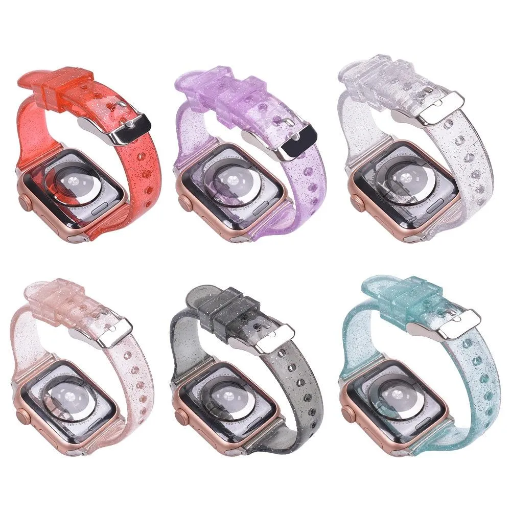 Glitter Silicone Strap Series 7 6 Slim Transparent Bracelet Wristband
