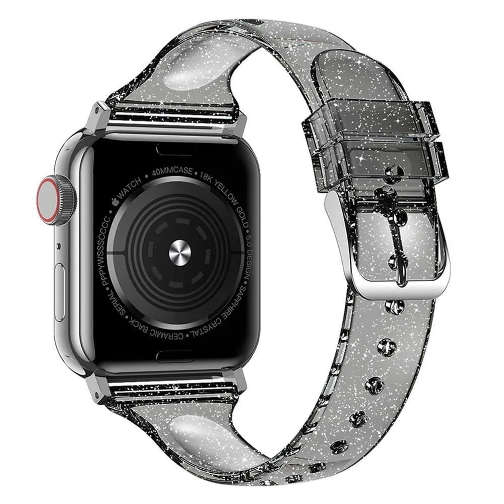 Glitter Silicone Strap Series 7 6 Slim Transparent Bracelet Wristband