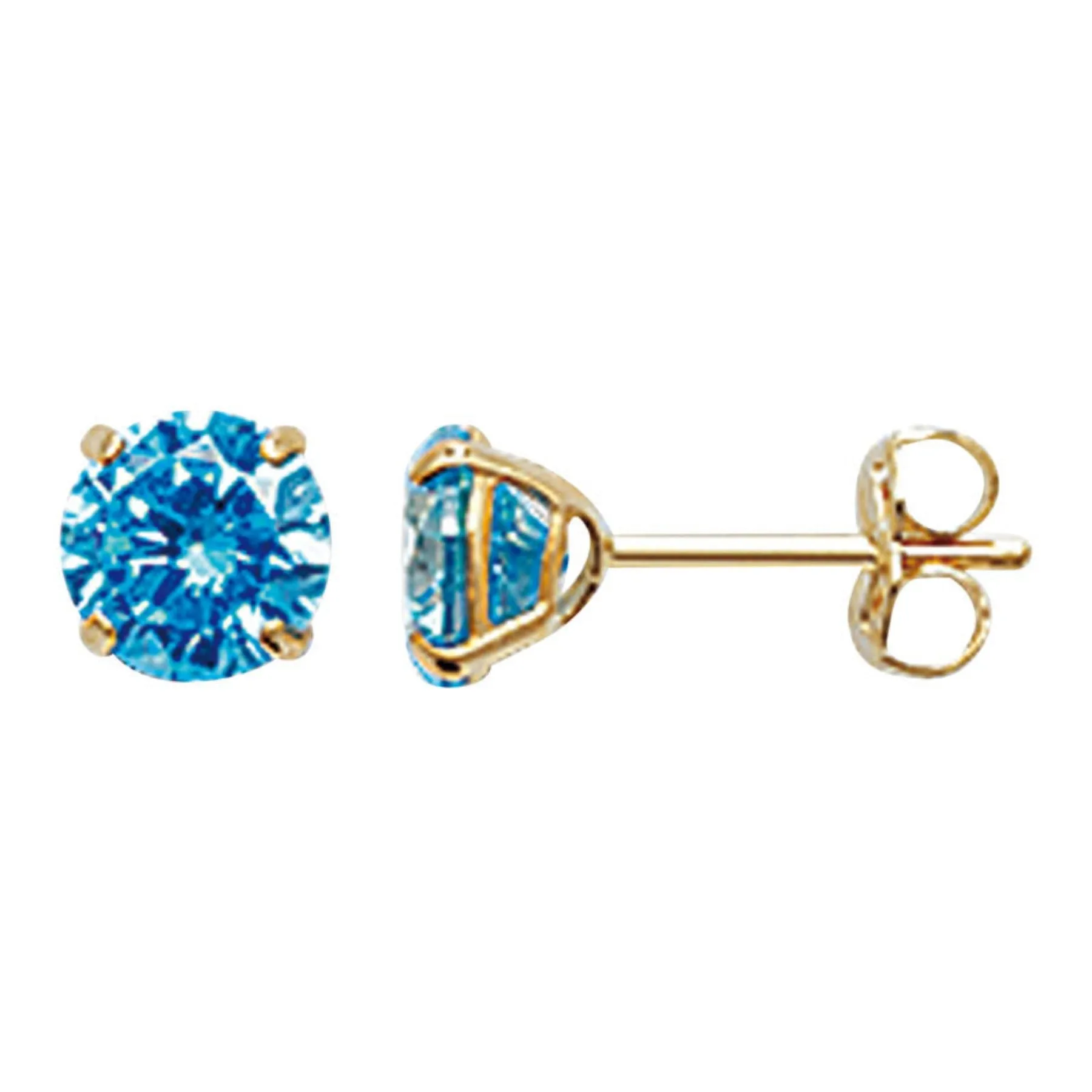 Gold Birthstone Stud Earrings - 9ct Gold