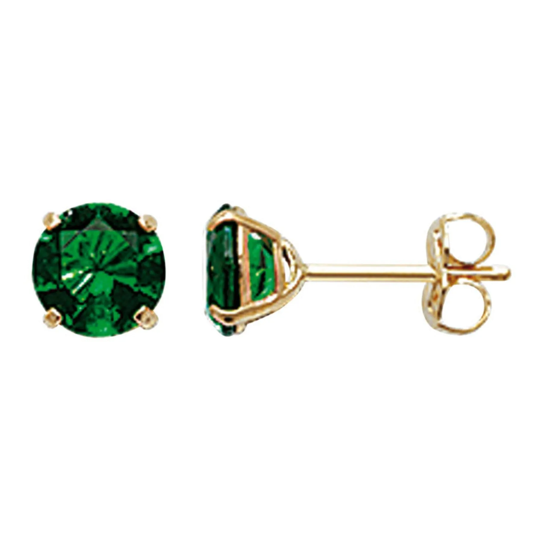 Gold Birthstone Stud Earrings - 9ct Gold