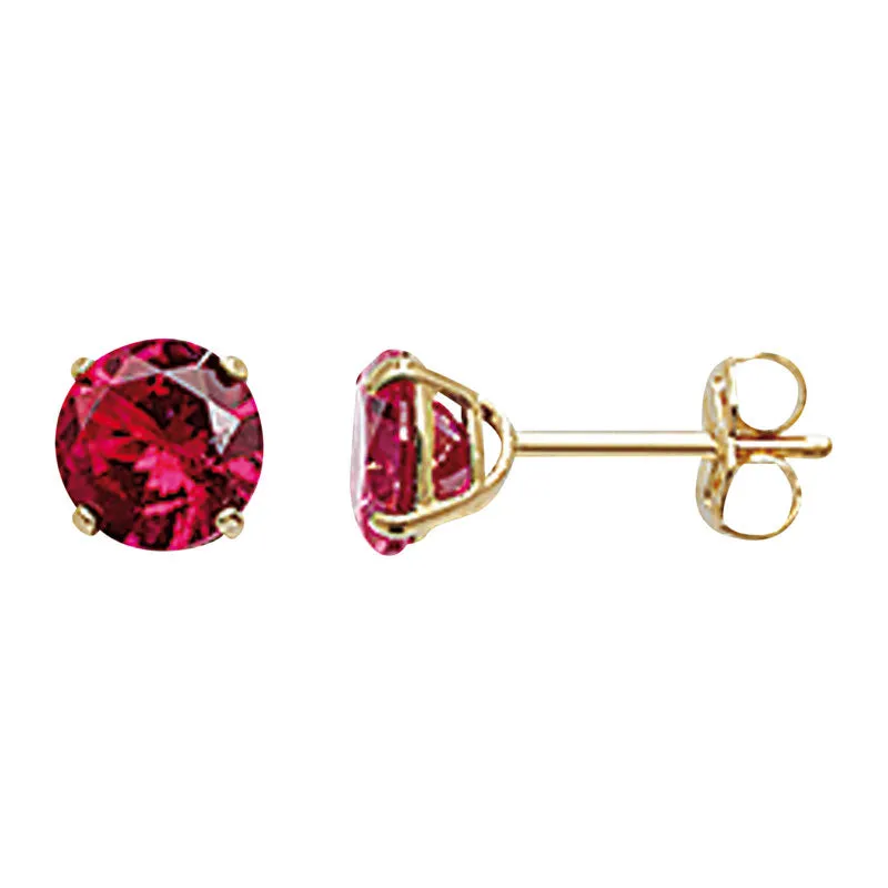 Gold Birthstone Stud Earrings - 9ct Gold