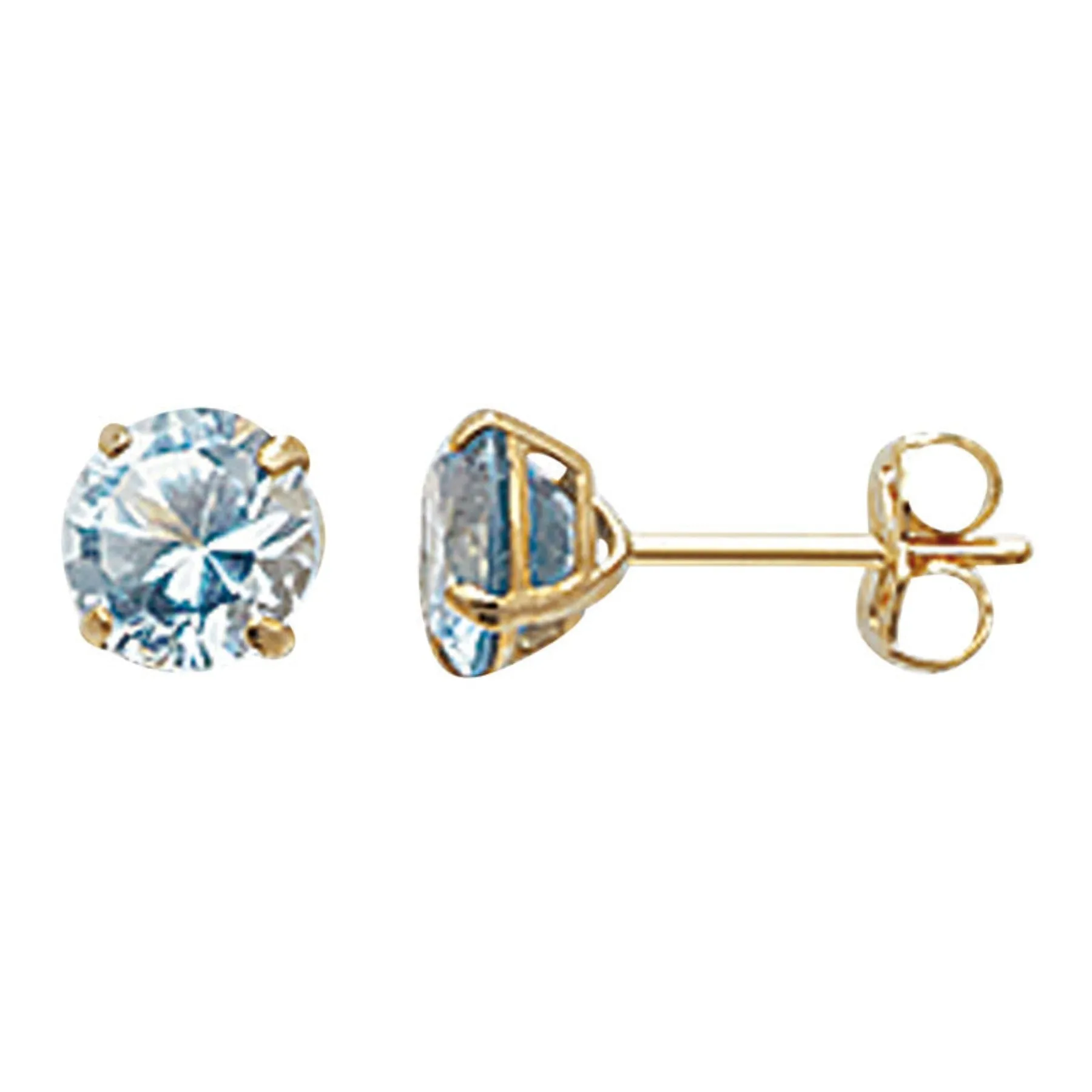 Gold Birthstone Stud Earrings - 9ct Gold