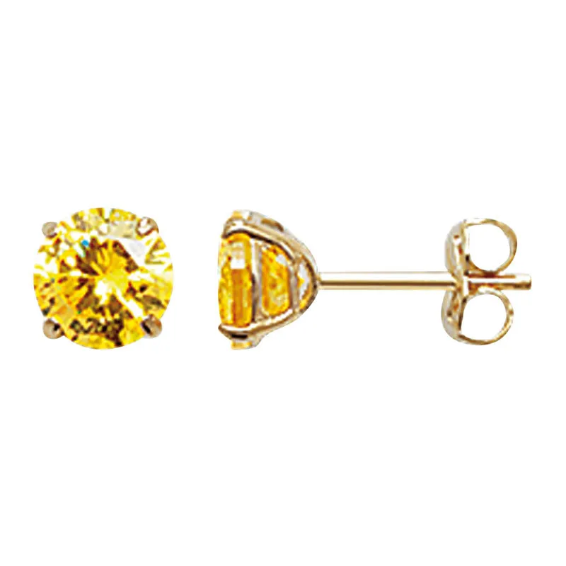 Gold Birthstone Stud Earrings - 9ct Gold