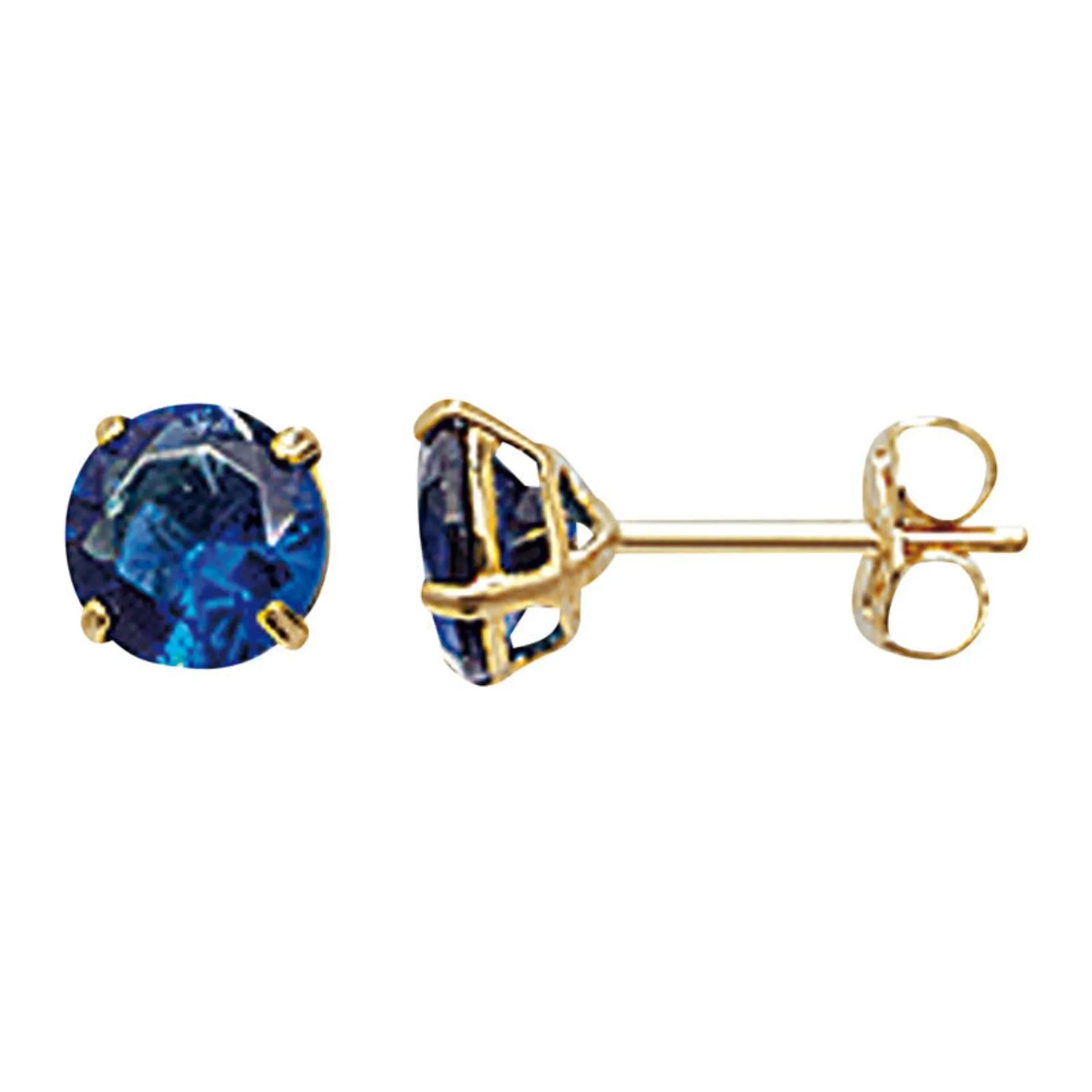 Gold Birthstone Stud Earrings - 9ct Gold