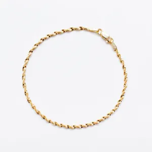 Gold Plated Twisted Rope Bracelet