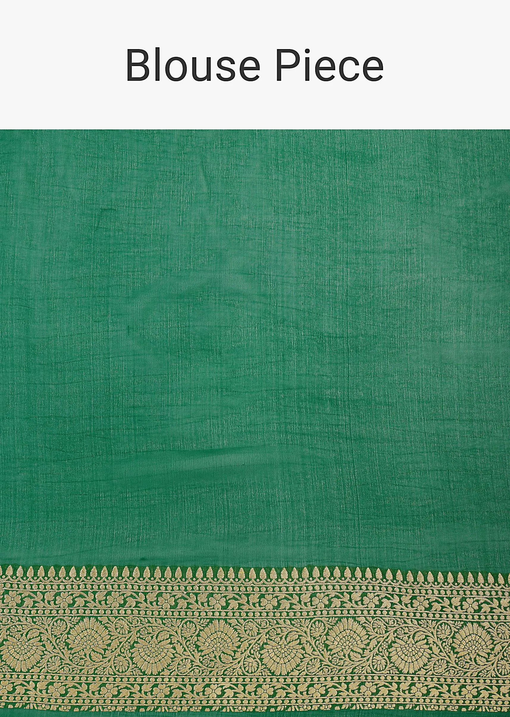 Graceful Green Banarasi Khaddi Saree Set