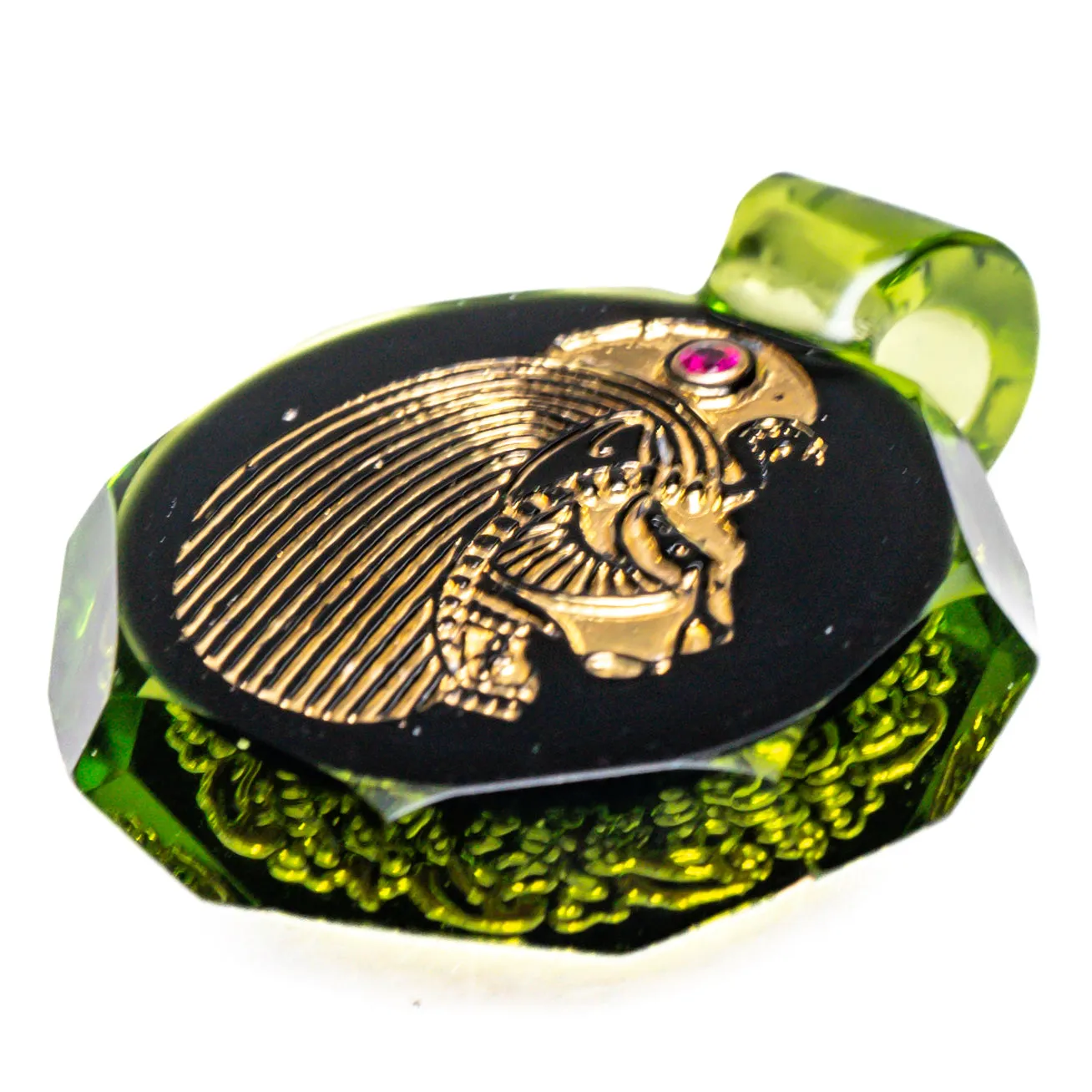 Green T Glass - Faceted Pendant - Lion - Haterade