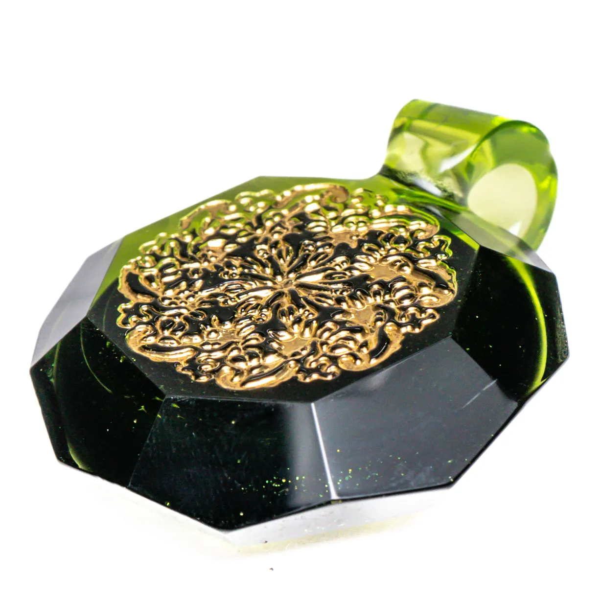 Green T Glass - Faceted Pendant - Lion - Haterade