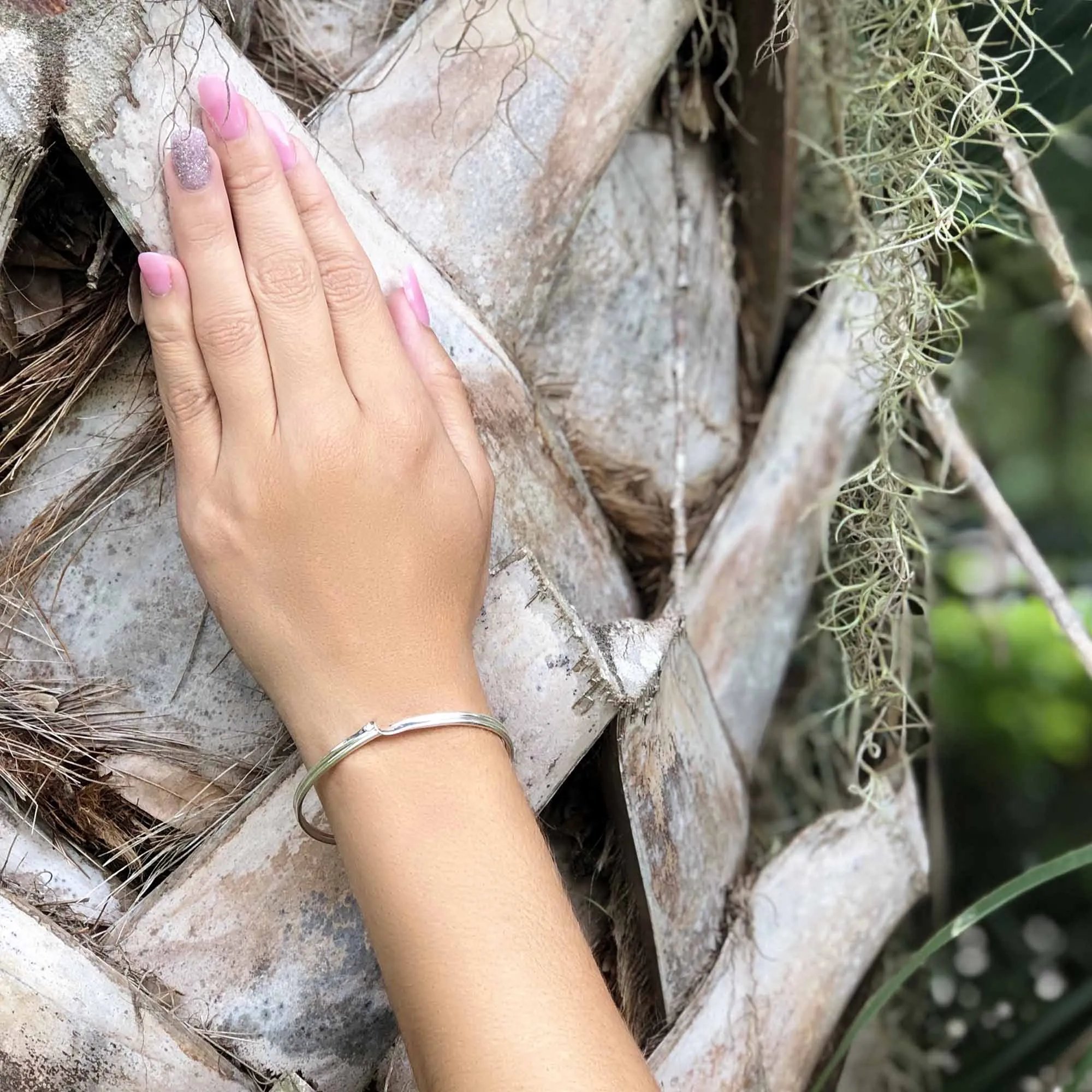 Handcrafted Silver-Plated Cuff Bracelet with Wave Design - Unique, Made by Women in Mexico
