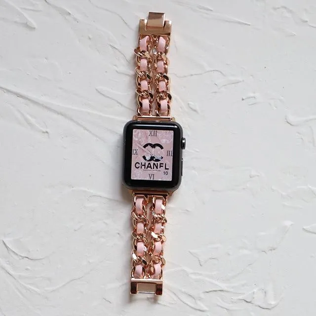 High end luxury designer Apple Watch women ladies Band Strap