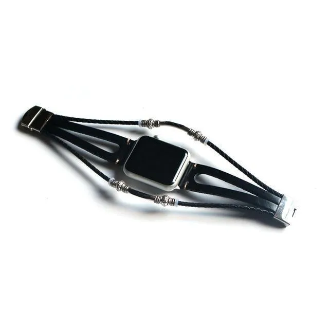 Homemade Ethnic Vintage Bead w/ Leather Retro Punk Style Series