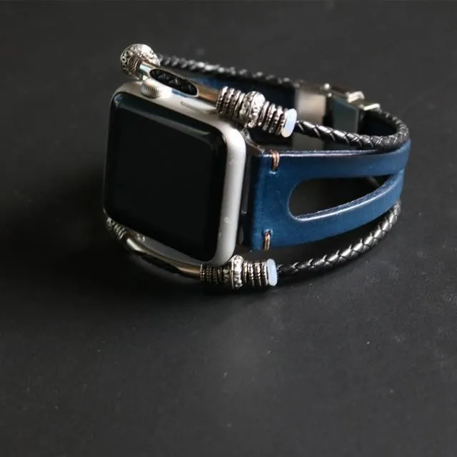 Homemade Ethnic Vintage Bead w/ Leather Retro Punk Style Series