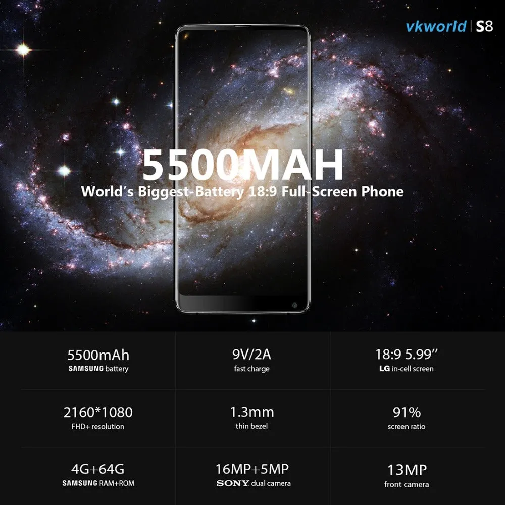 https://virtual-land.myshoplify.com Factory Price 5g Vkworld S8 5.99" 18:9 Fhd Smartphone,Dual Back Cameras,5500mah Battery,Android 7.0 Mobile Cell Phone - Buy 5g Phone,High Quality Vkworld Cellphone,Andorid 4g Smartphone Product on Alibaba.com