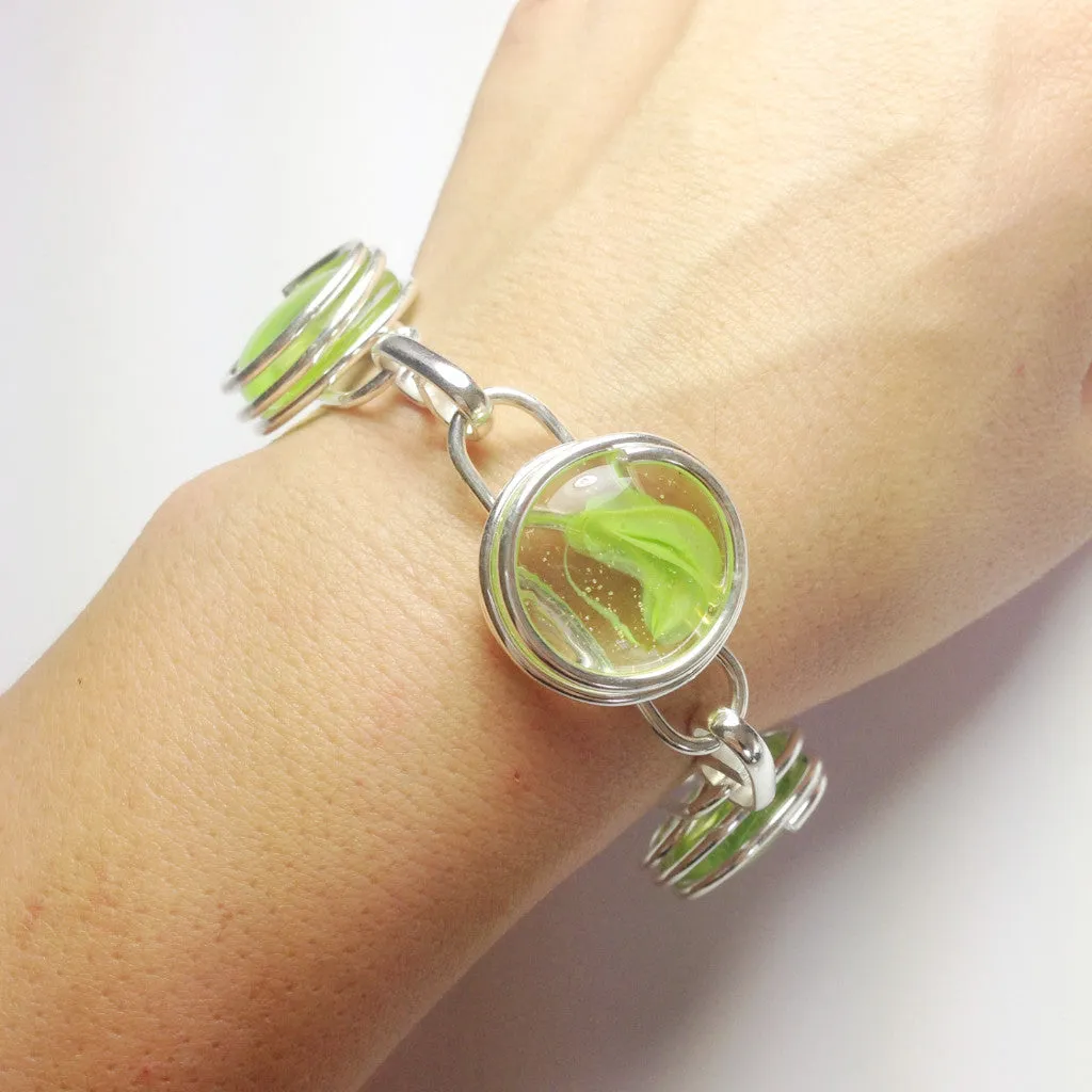 Infinity Bracelet - Green Stripe