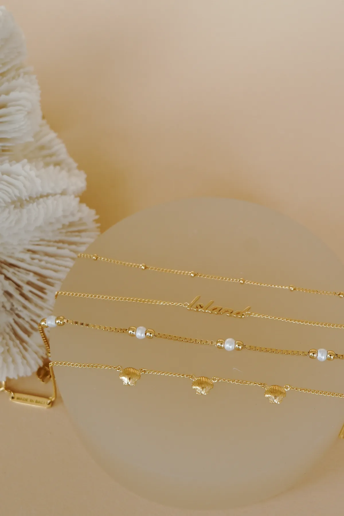 Island bracelet gold plated
