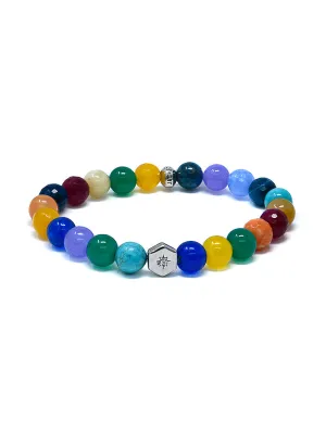 Jac Jo Multicolor Agate Lifesaver Bracelet