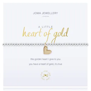 Joma Jewellery Silver A Little 'Heart Of Gold' Bracelet