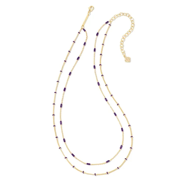 Kendra Scott Dottie Multi Strand Necklace in Amethyst