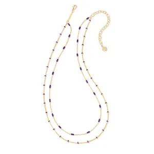 Kendra Scott Dottie Multi Strand Necklace in Amethyst