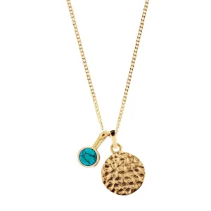 Lakshmi Hammered Disc Necklace - Gold