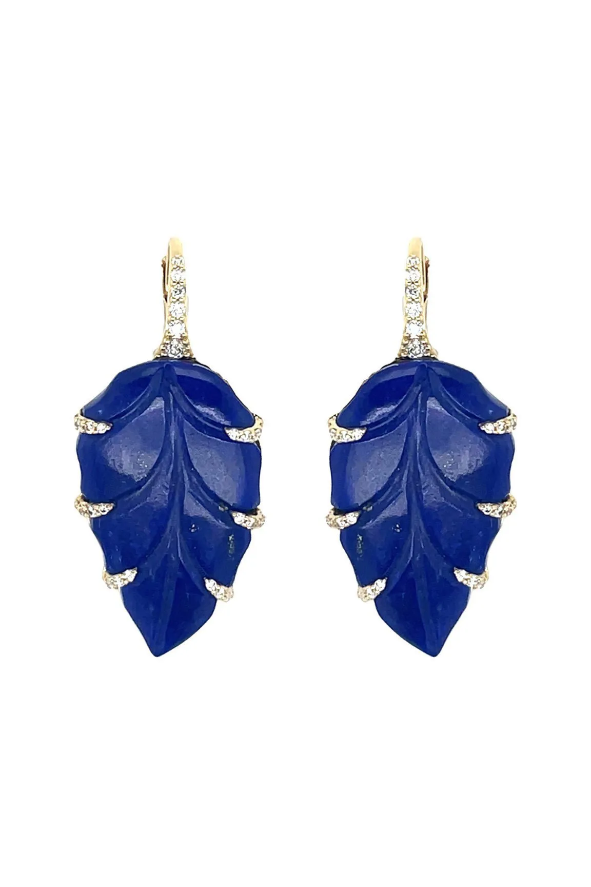 Lapis Leaf Earrings