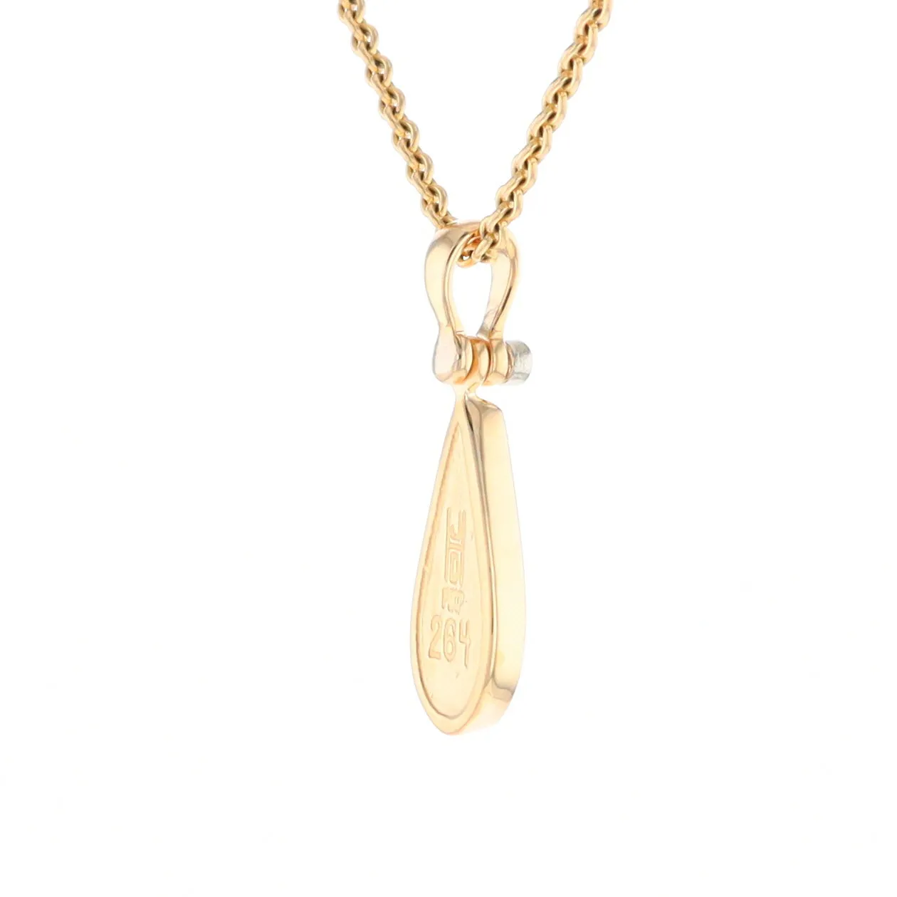 Lapis Tear Drop Inlaid .02Ct Diamond Pendant