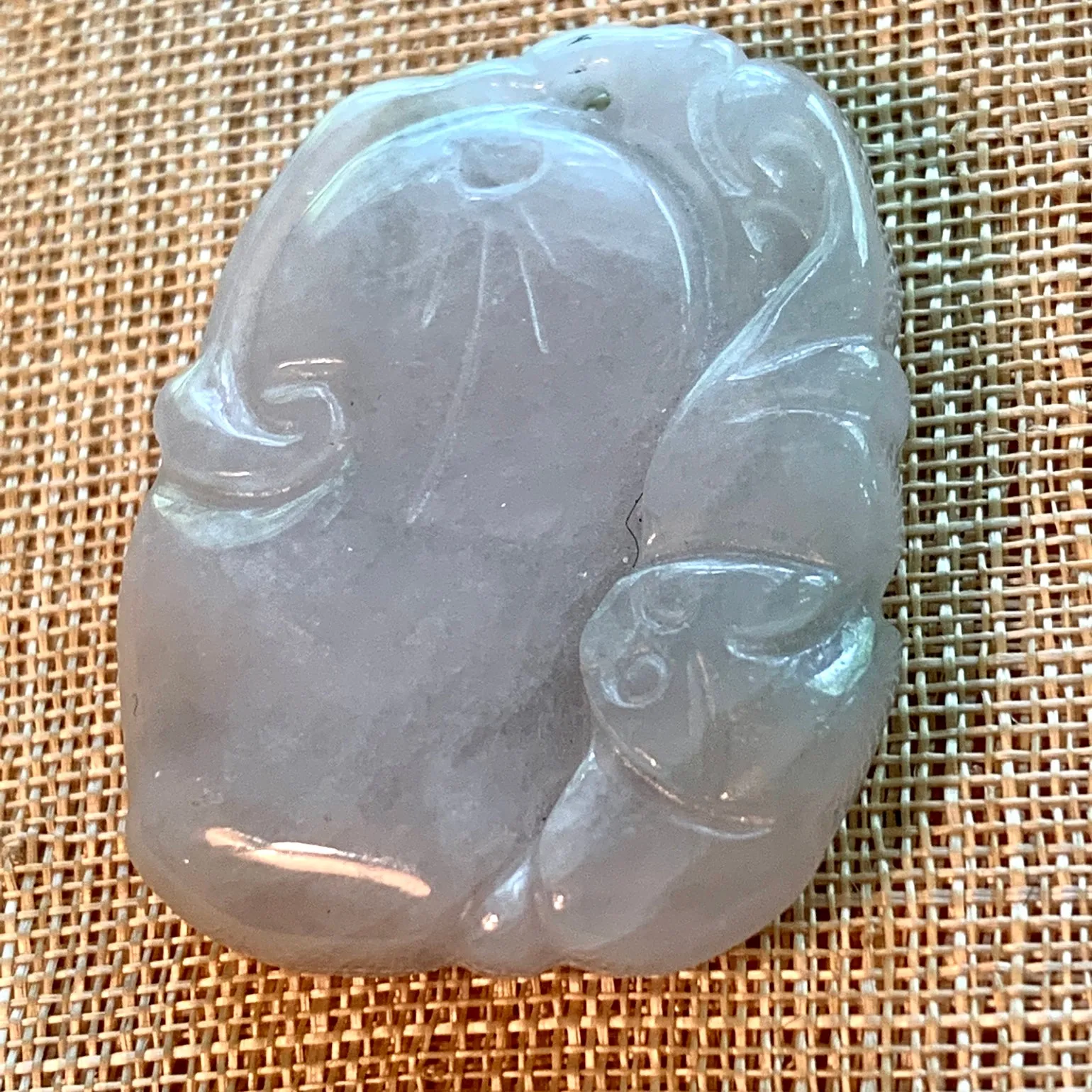Lavender Jade Carved Pendant