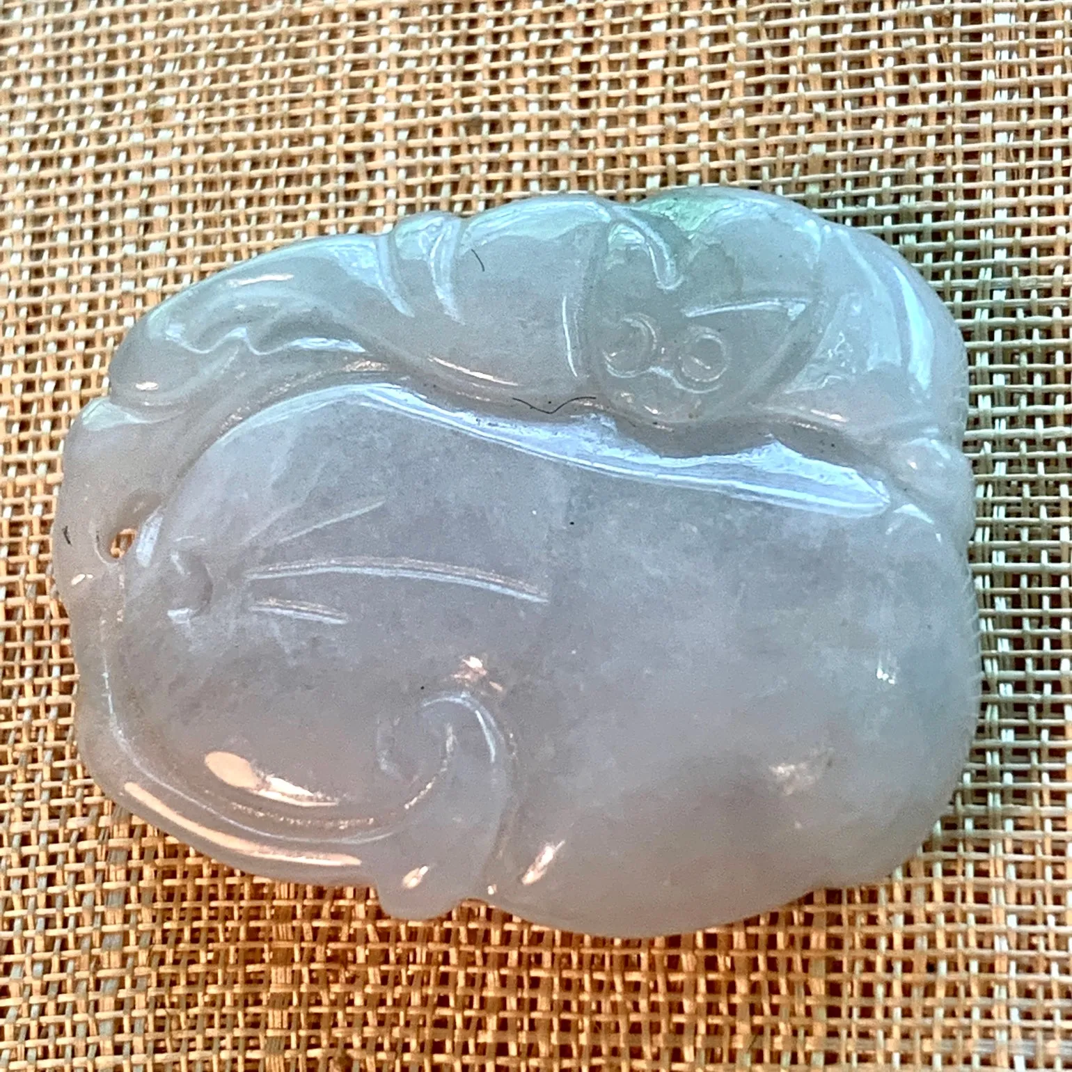 Lavender Jade Carved Pendant