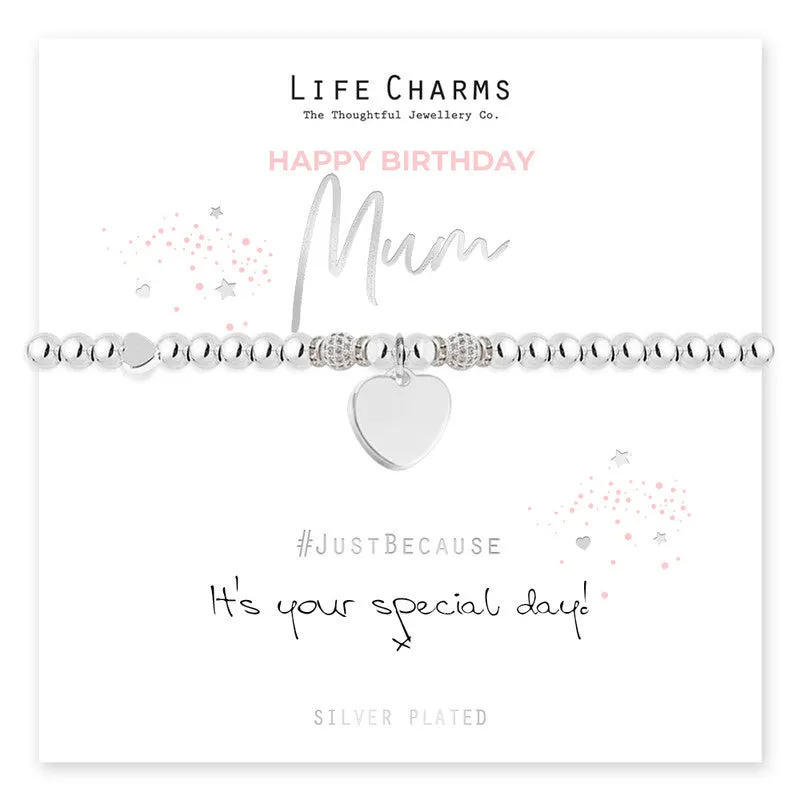 Life Charms - Happy Birthday Mum Bracelet