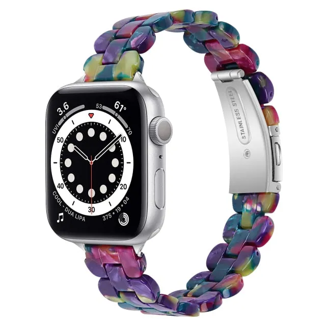 Light Slim women Resin women band strap fits Apple watch Series 8 7 6