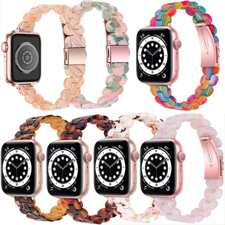 Light Slim women Resin women band strap fits Apple watch Series 8 7 6