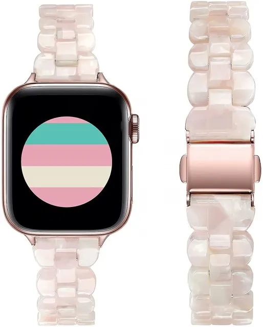 Light Slim women Resin women band strap fits Apple watch Series 8 7 6