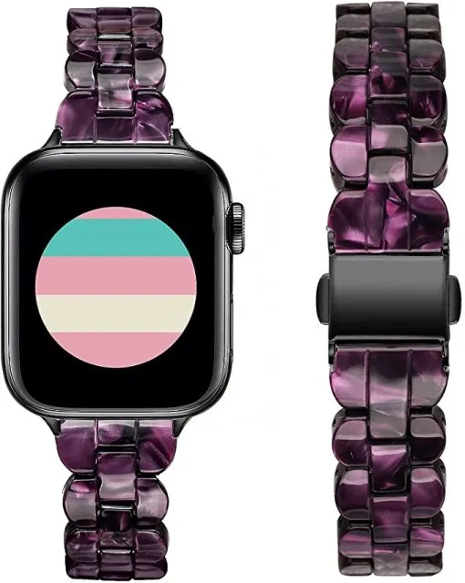 Light Slim women Resin women band strap fits Apple watch Series 8 7 6