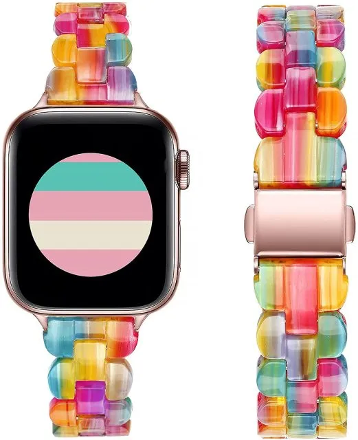 Light Slim women Resin women band strap fits Apple watch Series 8 7 6