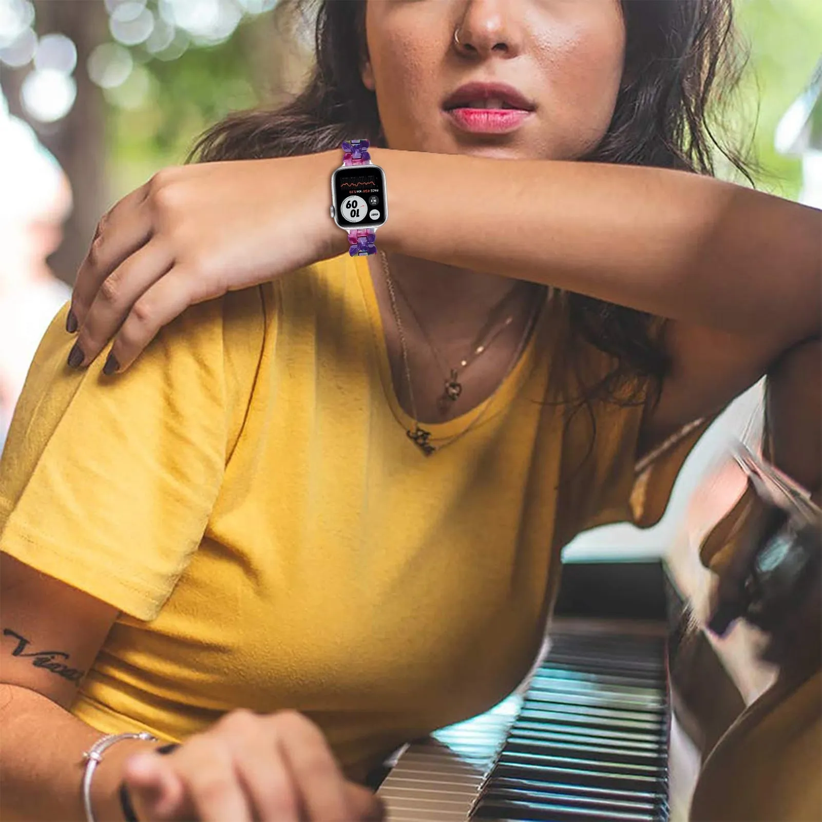 Light Slim women Resin women band strap fits Apple watch Series 8 7 6