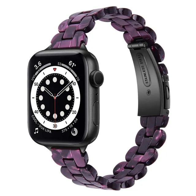 Light Slim women Resin women band strap fits Apple watch Series 8 7 6