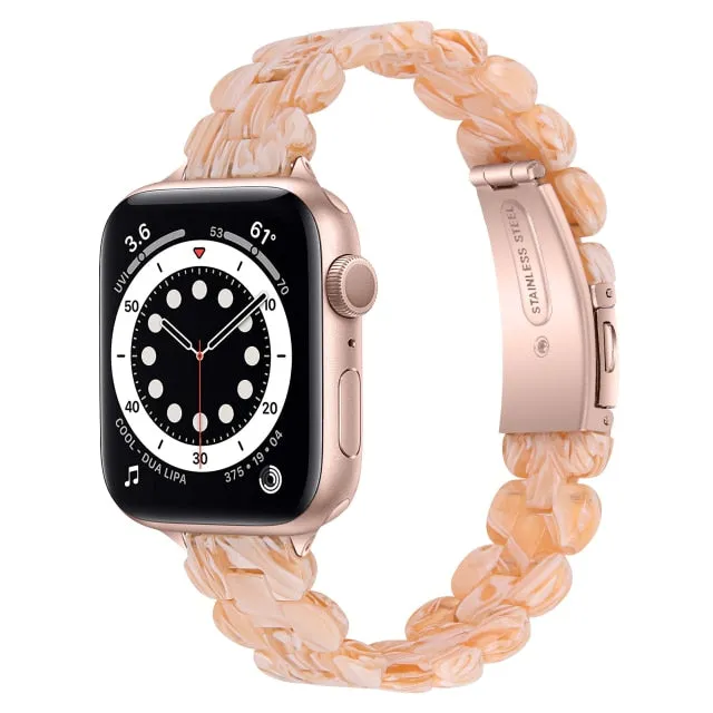 Light Slim women Resin women band strap fits Apple watch Series 8 7 6