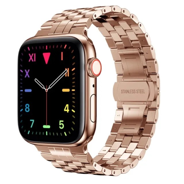 Luxury Metal Strap for Apple Watch Band Series 7 Premium Steel 41/45mm