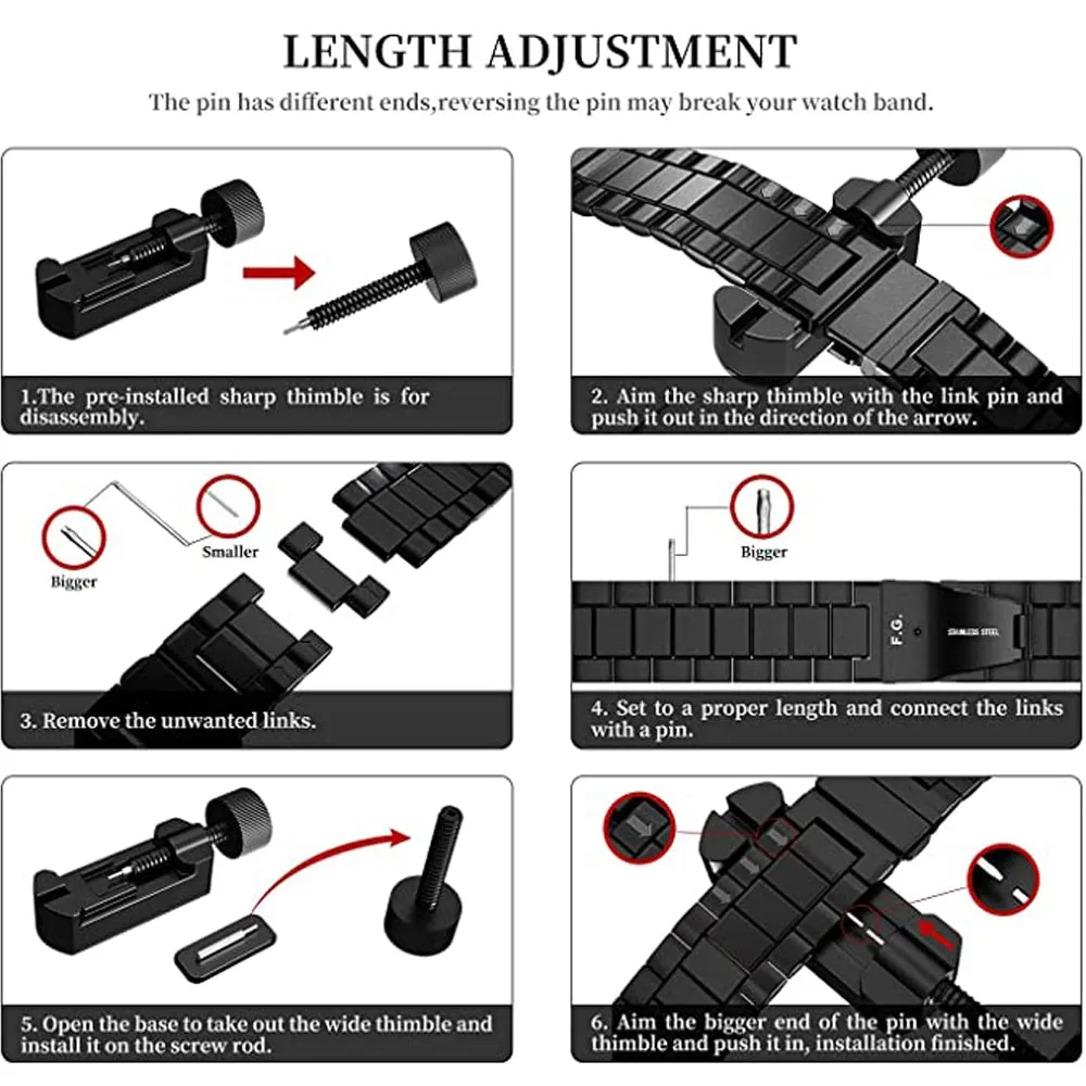 Luxury Metal Strap for Apple Watch Band Series 7 Premium Steel 41/45mm