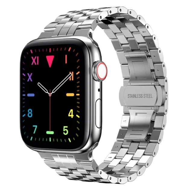 Luxury Metal Strap for Apple Watch Band Series 7 Premium Steel 41/45mm