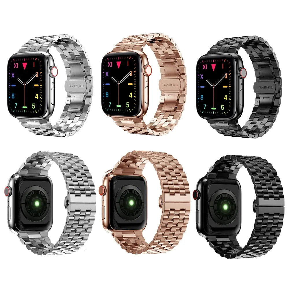 Luxury Metal Strap for Apple Watch Band Series 7 Premium Steel 41/45mm