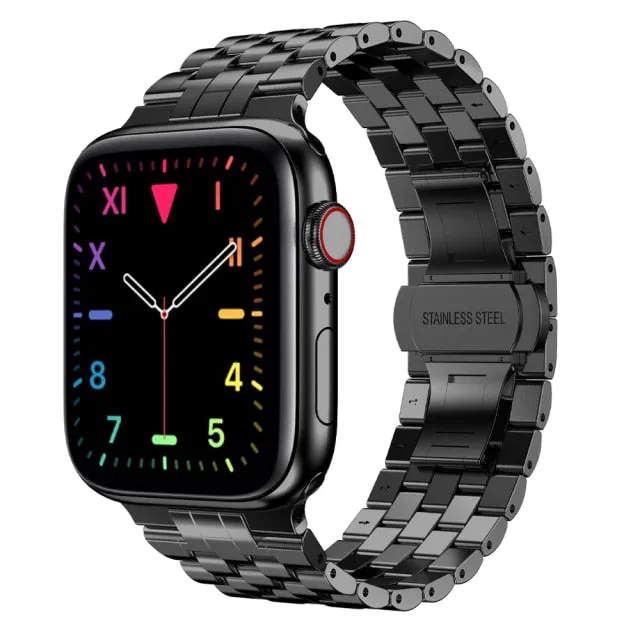 Luxury Metal Strap for Apple Watch Band Series 7 Premium Steel 41/45mm
