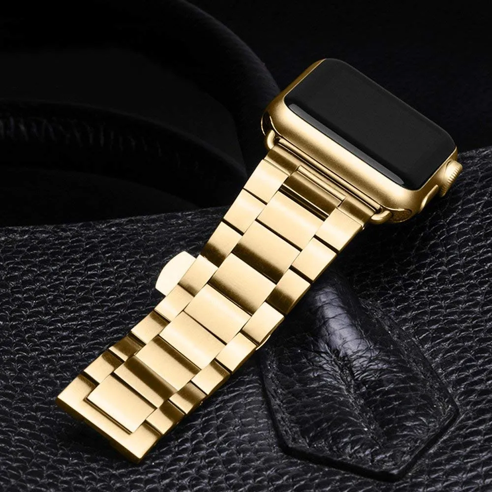 Luxury Premium Steel Strap Case For Apple Series 7 6 5 Metal Bracelet