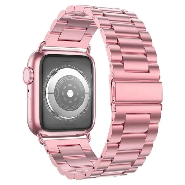 Luxury Premium Steel Strap Case For Apple Series 7 6 5 Metal Bracelet
