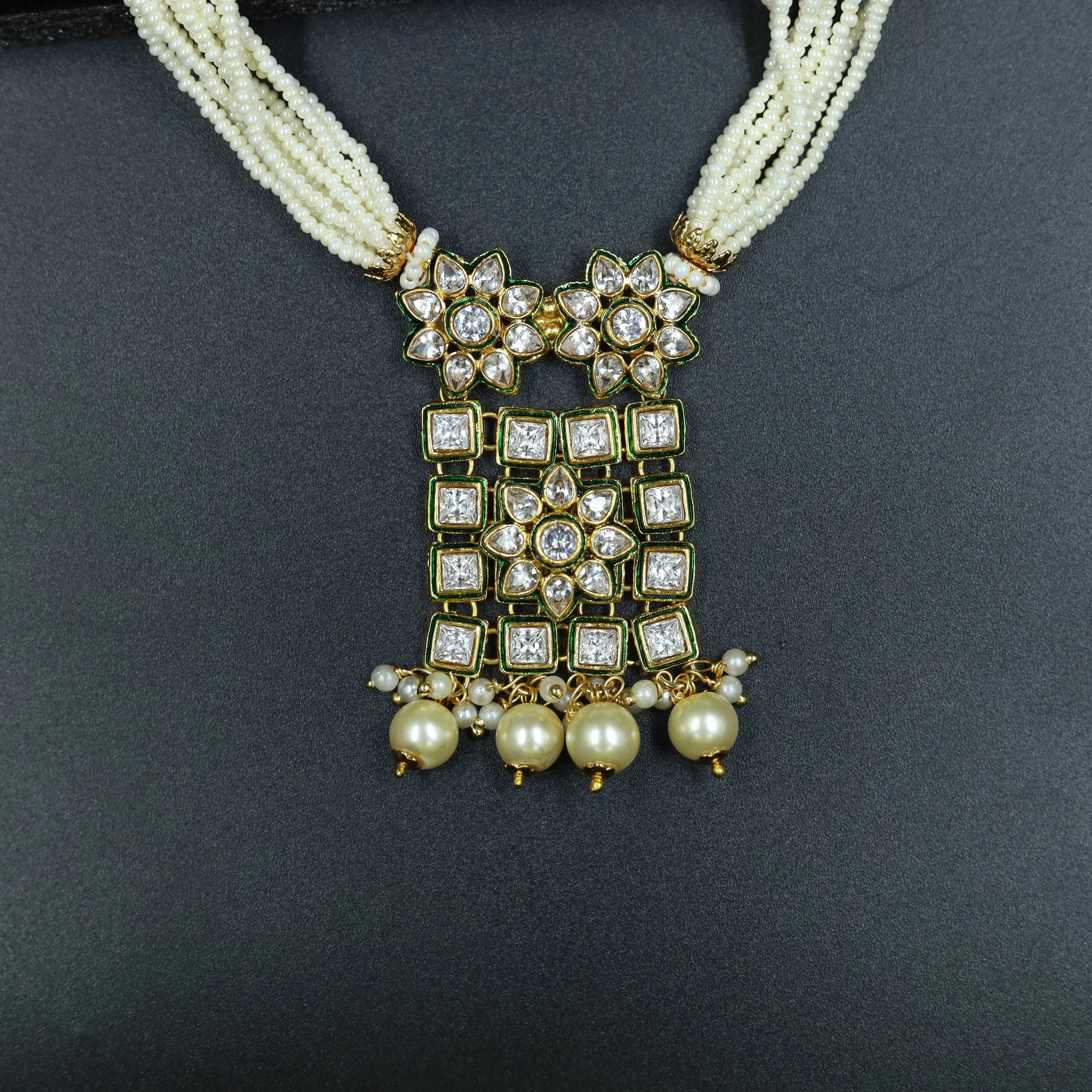 Medium Polki Pendant Set 7719-21