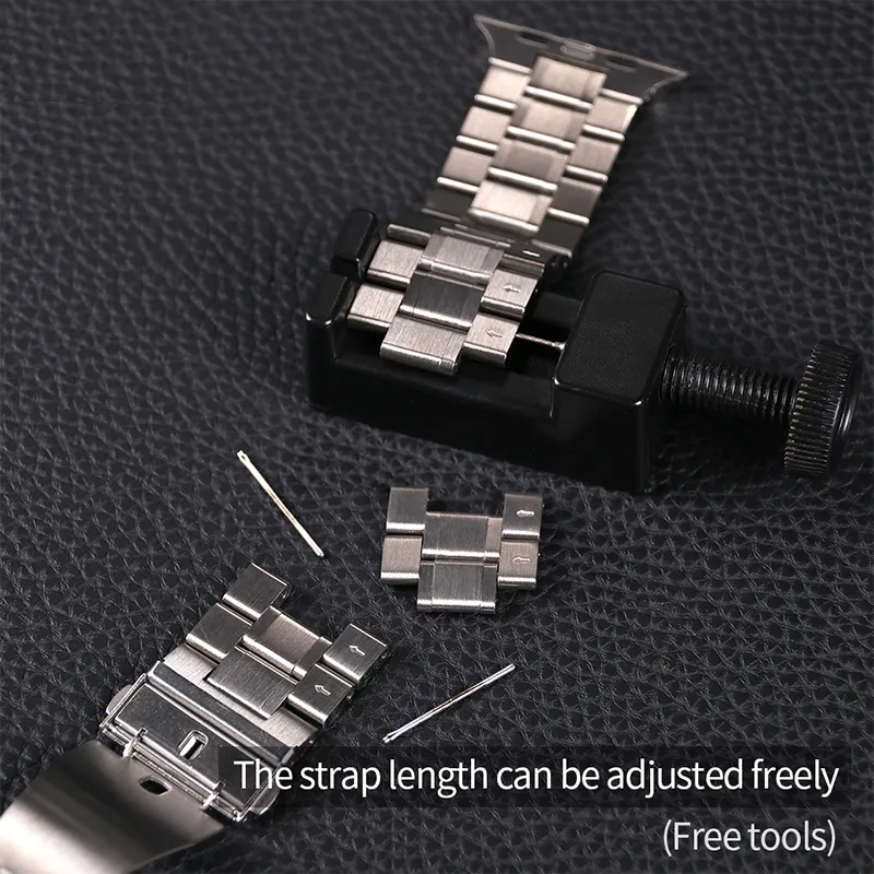 Mens Luxury designer Metal steel Strap, Apple Watch Band Series 8 7 6
