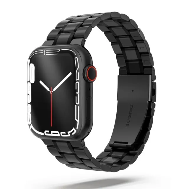 Mens Luxury designer Metal steel Strap, Apple Watch Band Series 8 7 6