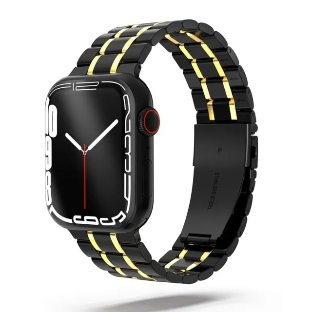 Mens Luxury designer Metal steel Strap, Apple Watch Band Series 8 7 6